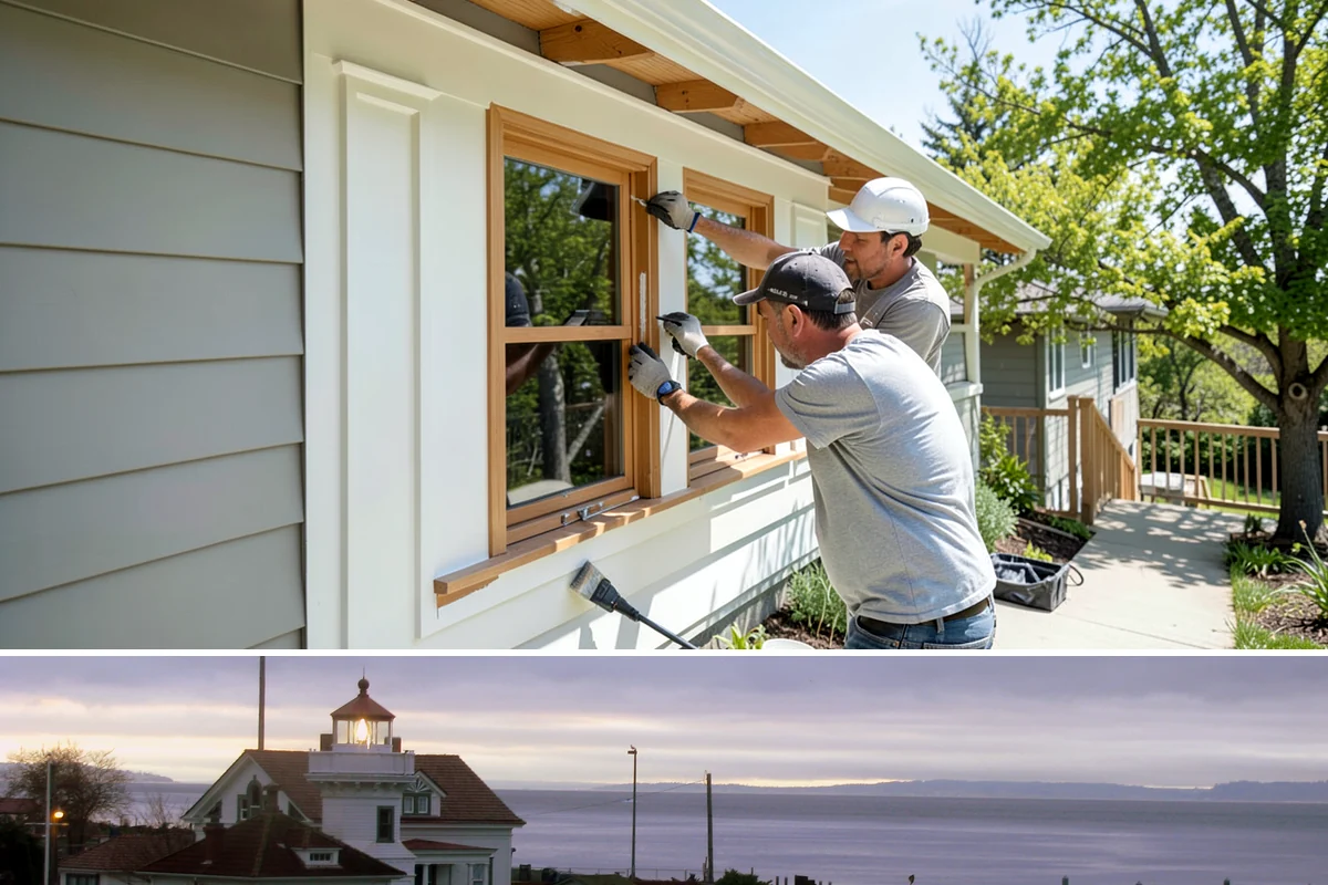 Sliding Glass Door Installation in Mukilteo, Snohomish County, WA - Warmer, drier months keep the opening protected during install, though we can weather-tent the work when needed.