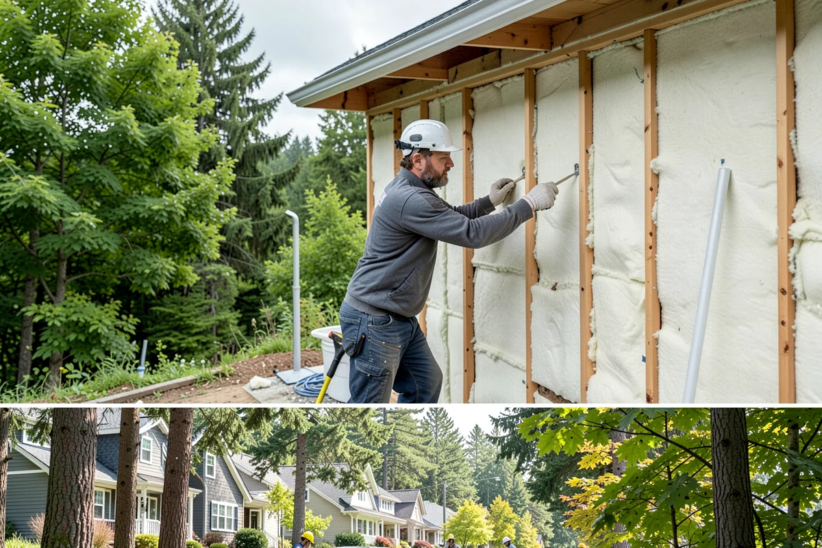 Sliding Glass Door Installation in Normandy Park, King County, WA - Warmer, drier months keep the opening protected during install, though we can weather-tent the work when needed.