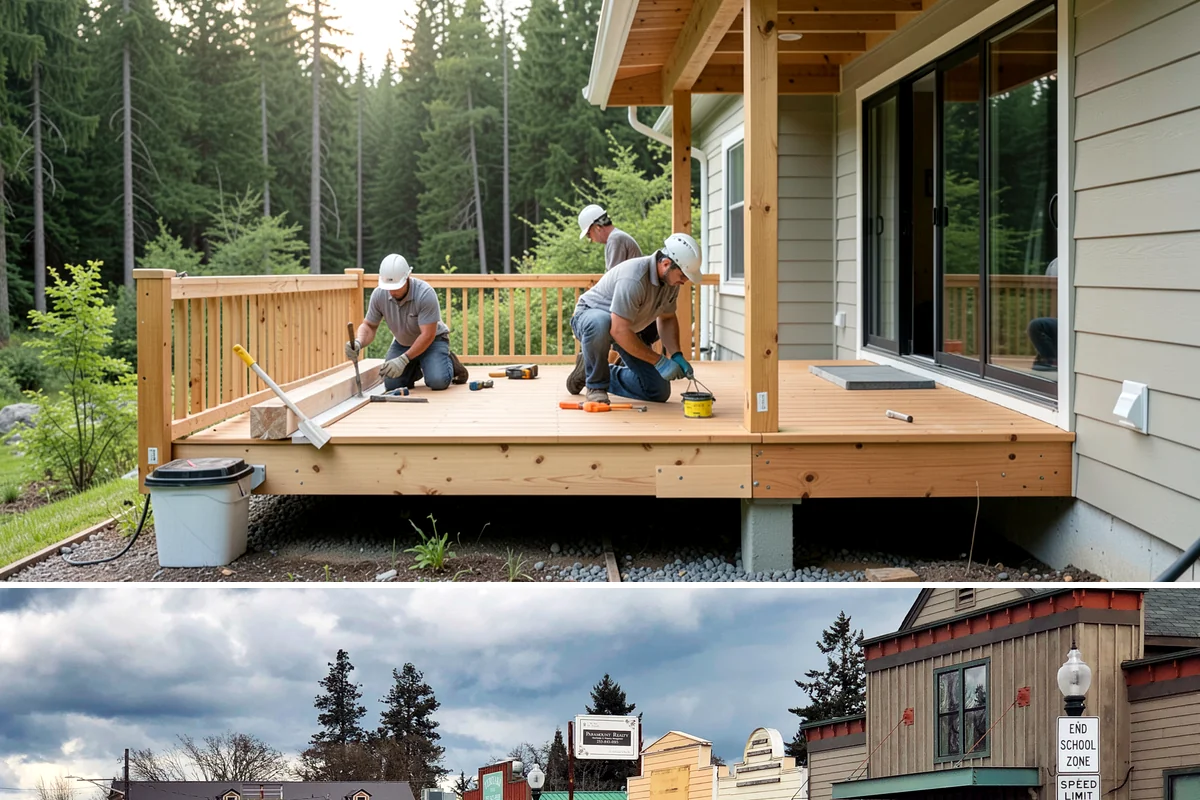 Sliding Glass Door Installation in Roy, Pierce County, WA - Warmer, drier months keep the opening protected during install, though we can weather-tent the work when needed.