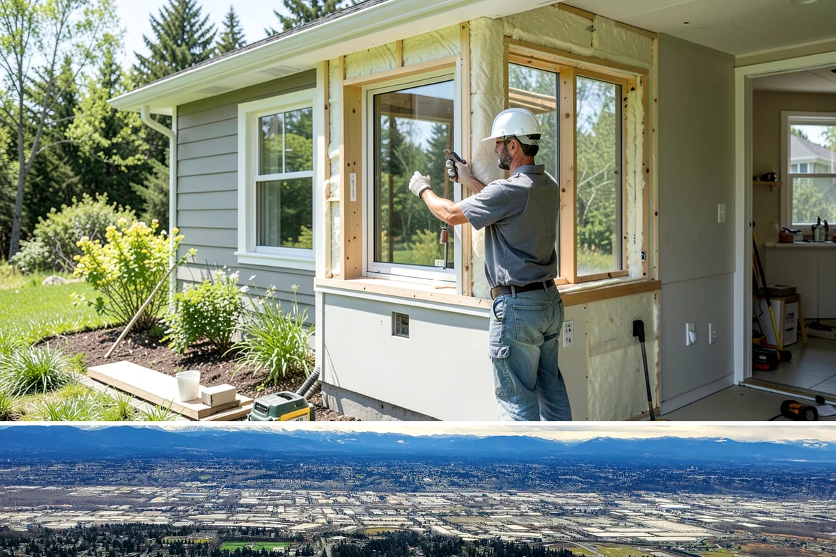 Sliding Glass Door Installation in SeaTac, King County, WA - Warmer, drier months keep the opening protected during install, though we can weather-tent the work when needed.
