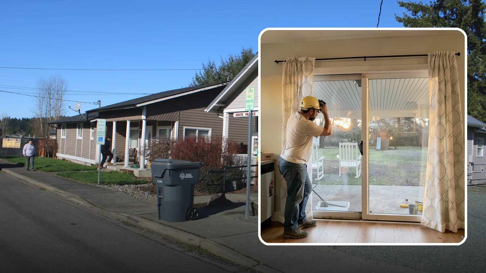 Sliding Glass Door Installation in South Prairie, Pierce County, WA - Space-saving sliding glass doors that maximize light and glide smoothly for easy backyard access.