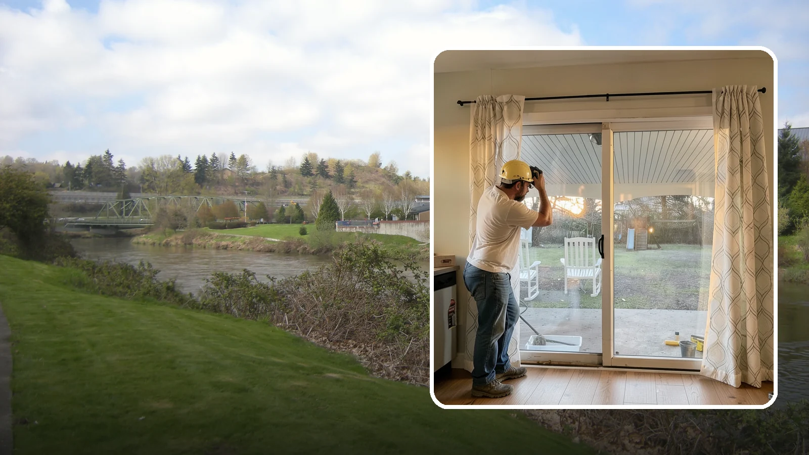 Sliding Glass Door Installation in Tukwila, King County, WA - Space-saving sliding glass doors that maximize light and glide smoothly for easy backyard access.