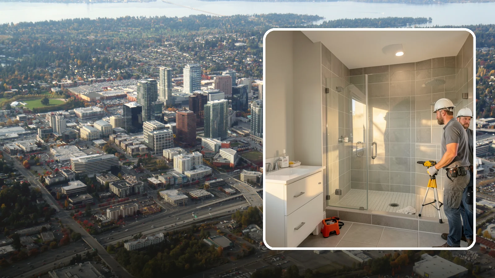 Small Bathroom Remodel in Bellevue, King County, WA - A small bathroom remodel unlocks hidden potential in tight spaces through thoughtful design.