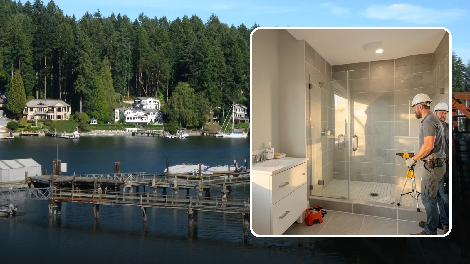 Small Bathroom Remodel in Gig Harbor, Pierce County, WA - A small bathroom remodel unlocks hidden potential in tight spaces through thoughtful design.