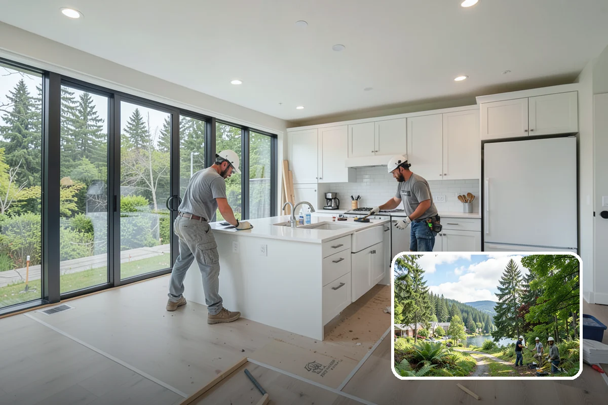 Small Bathroom Remodel in Lake Forest Park, King County, WA - Creates a sense of openness in a tight footprint