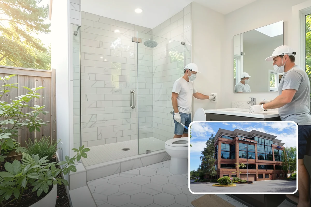 Small Bathroom Remodel in Mountlake Terrace, Snohomish County, WA - Creates a sense of openness in a tight footprint