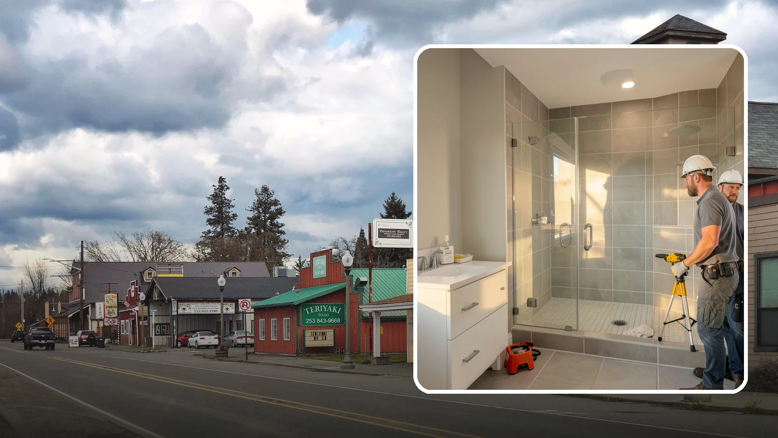 Small Bathroom Remodel in Roy, Pierce County, WA - A small bathroom remodel unlocks hidden potential in tight spaces through thoughtful design.