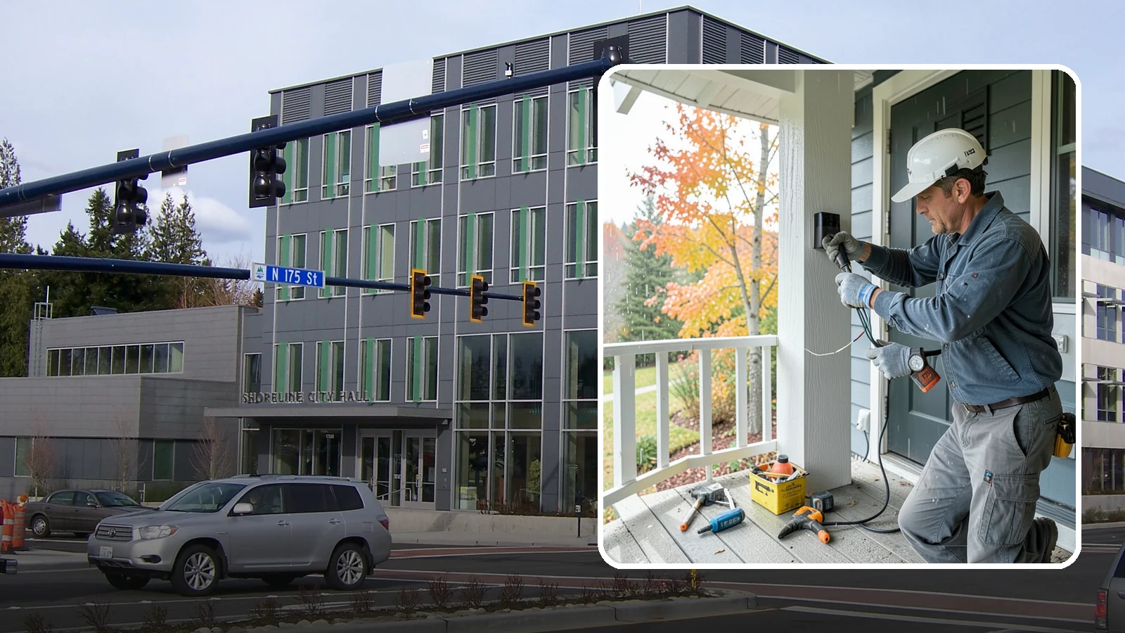 Smart Doorbell Installation in Shoreline, King County, WA - We install smart video doorbells that let you see and speak with visitors from anywhere, rain or shine.