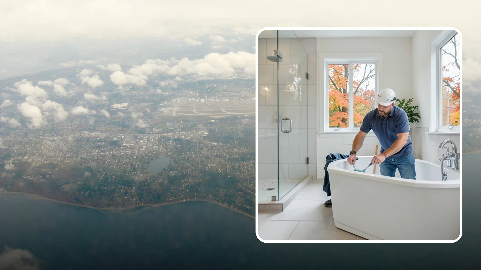 Soaking Tub Installation in Burien, King County, WA - A soaking tub installation adds a deep, immersive tub built for long, restful baths.