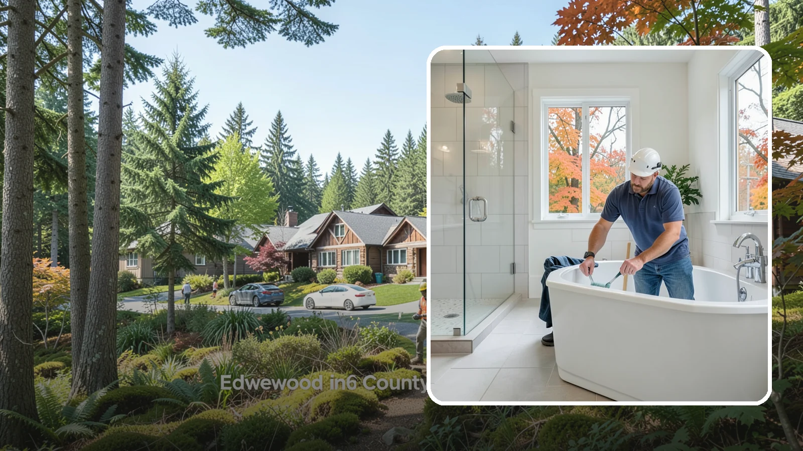 Soaking Tub Installation in Edgewood, Pierce County, WA - A soaking tub installation adds a deep, immersive tub built for long, restful baths.