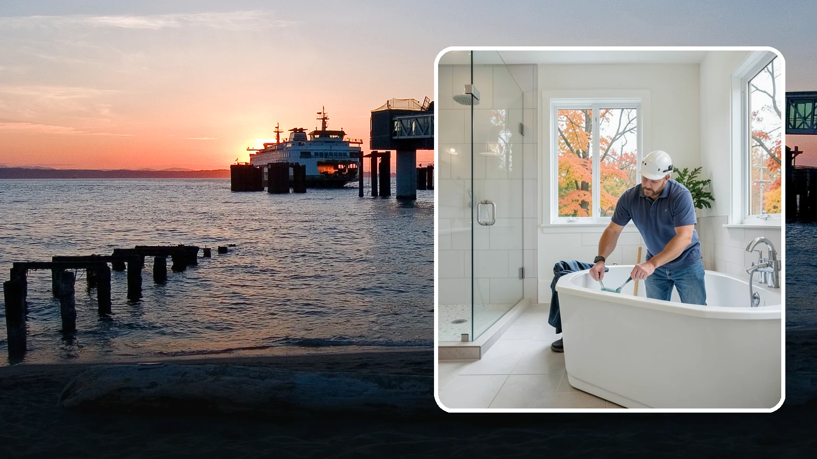 Soaking Tub Installation in Edmonds, Snohomish County, WA - A soaking tub installation adds a deep, immersive tub built for long, restful baths.
