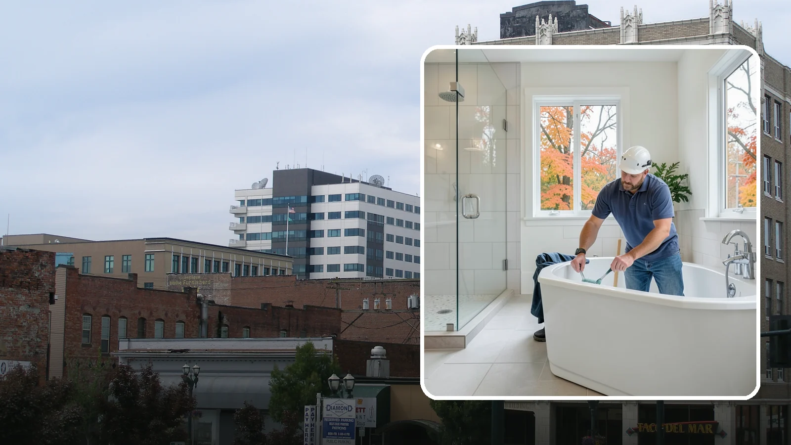 Soaking Tub Installation in Everett, Snohomish County, WA - A soaking tub installation adds a deep, immersive tub built for long, restful baths.
