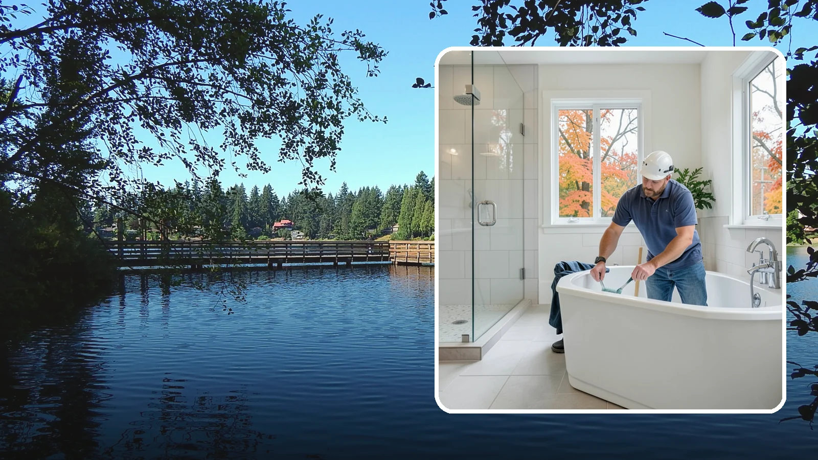 Soaking Tub Installation in Federal Way, King County, WA - A soaking tub installation adds a deep, immersive tub built for long, restful baths.