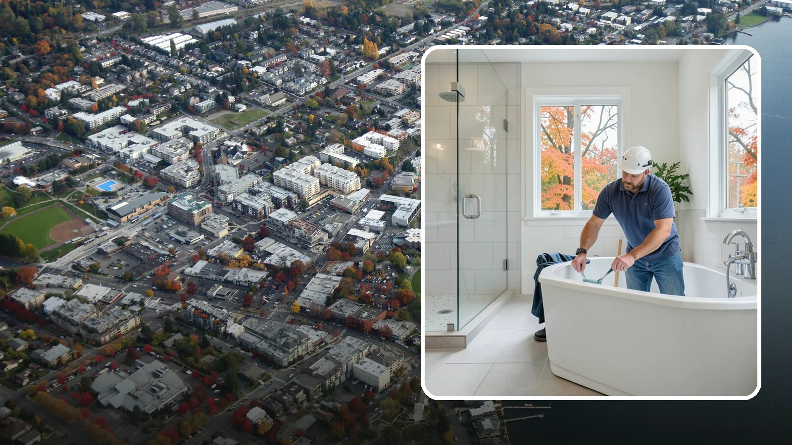 Soaking Tub Installation in Kirkland, King County, WA - A soaking tub installation adds a deep, immersive tub built for long, restful baths.