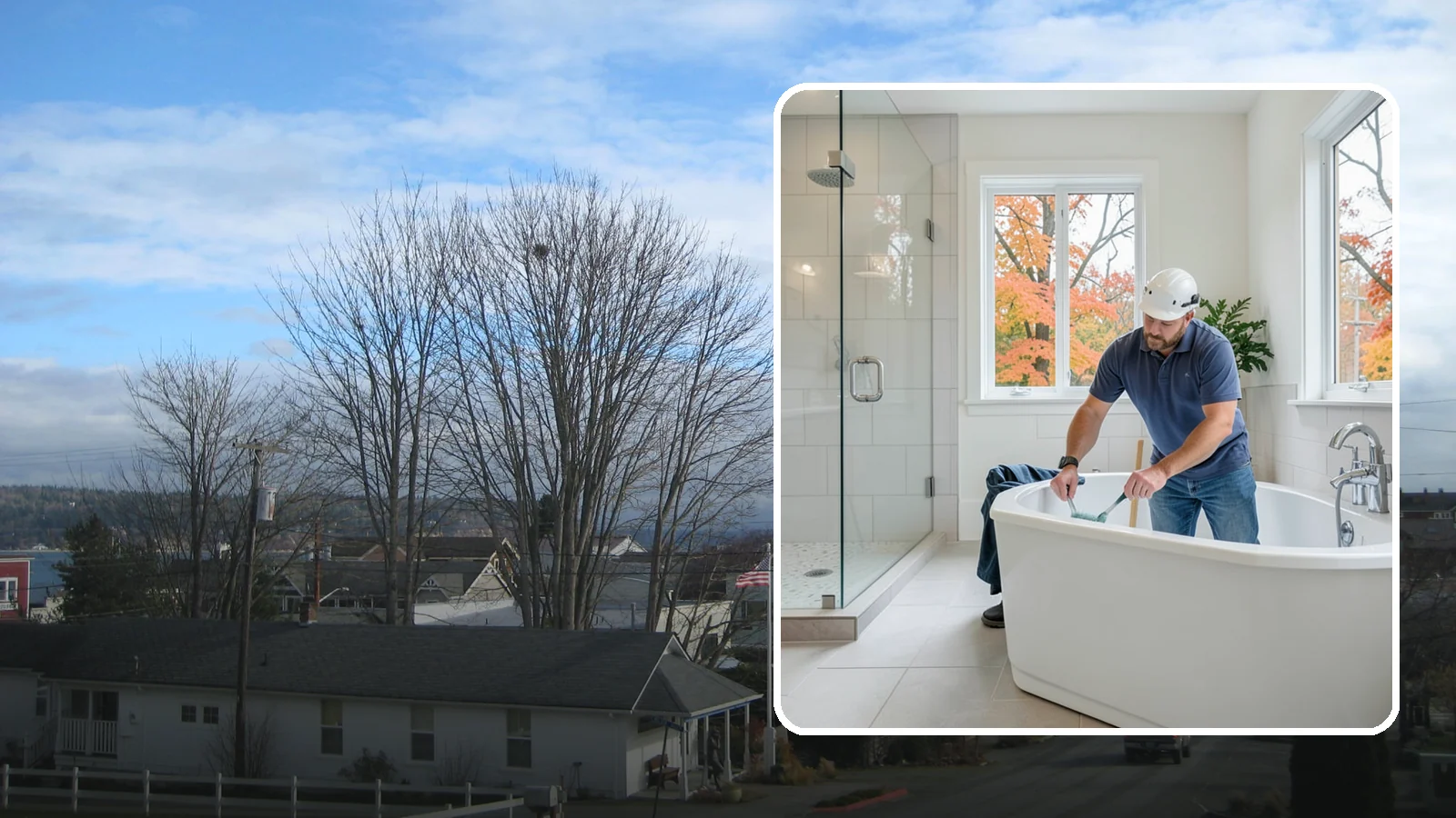 Soaking Tub Installation in Langley, Island County, WA - A soaking tub installation adds a deep, immersive tub built for long, restful baths.