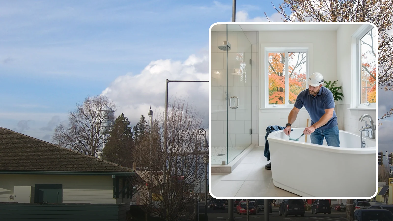 Soaking Tub Installation in Marysville, Snohomish County, WA - A soaking tub installation adds a deep, immersive tub built for long, restful baths.