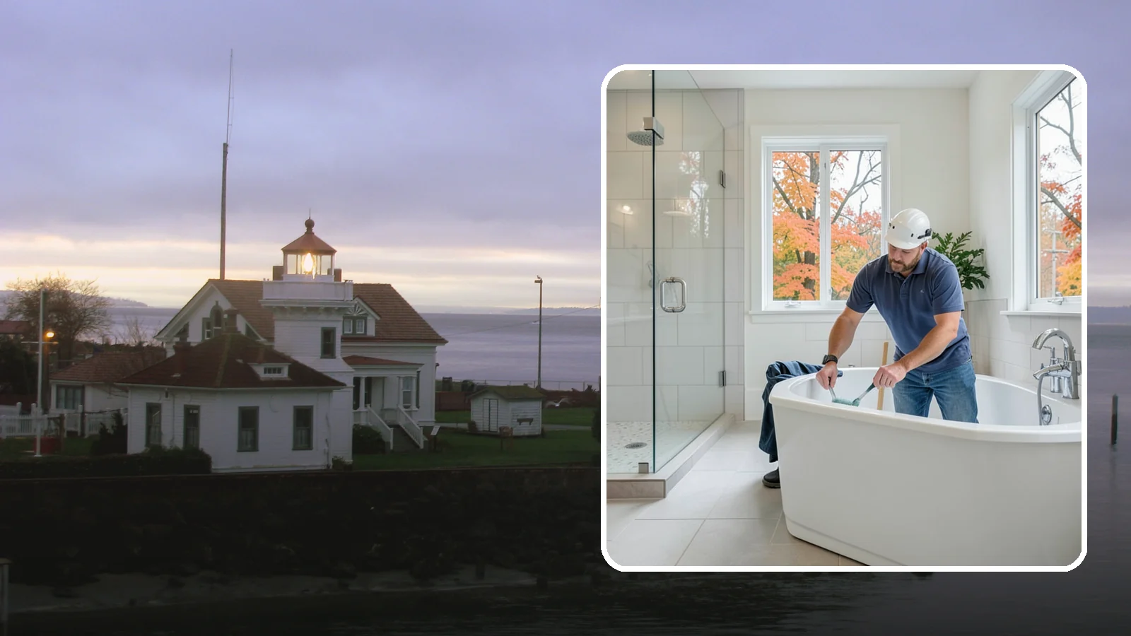 Soaking Tub Installation in Mukilteo, Snohomish County, WA - A soaking tub installation adds a deep, immersive tub built for long, restful baths.