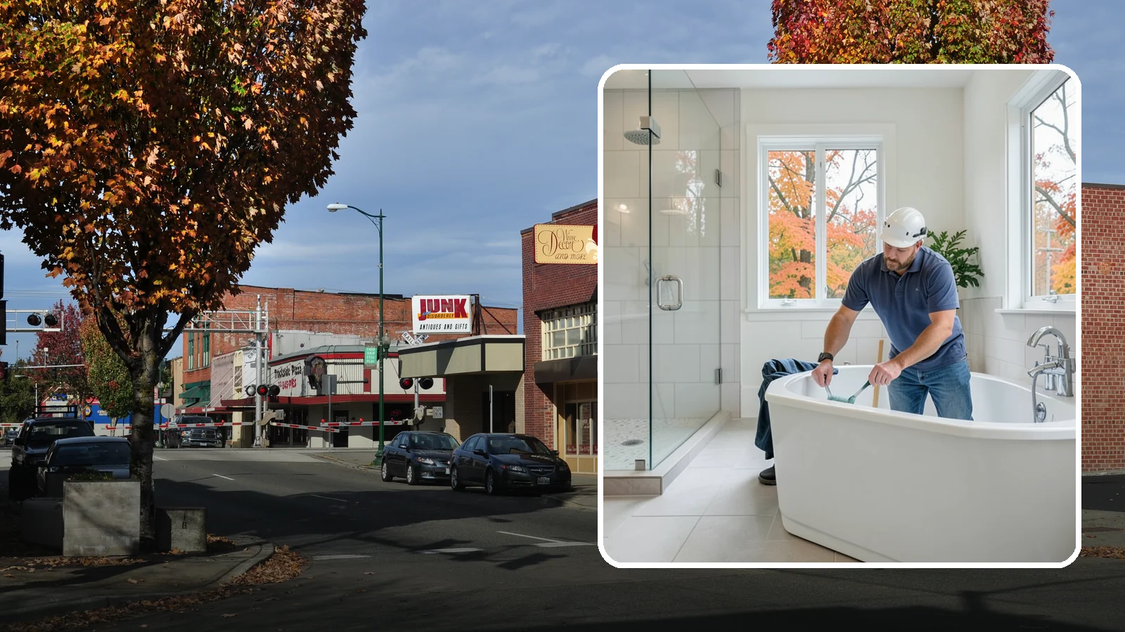 Soaking Tub Installation in Puyallup, Pierce County, WA - A soaking tub installation adds a deep, immersive tub built for long, restful baths.