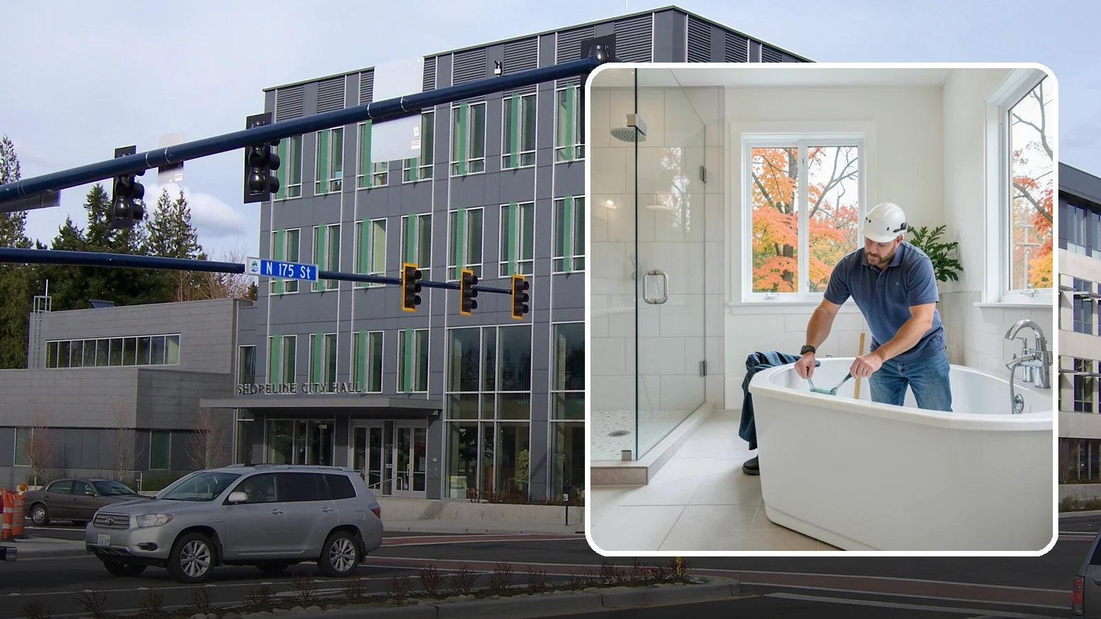 Soaking Tub Installation in Shoreline, King County, WA - A soaking tub installation adds a deep, immersive tub built for long, restful baths.