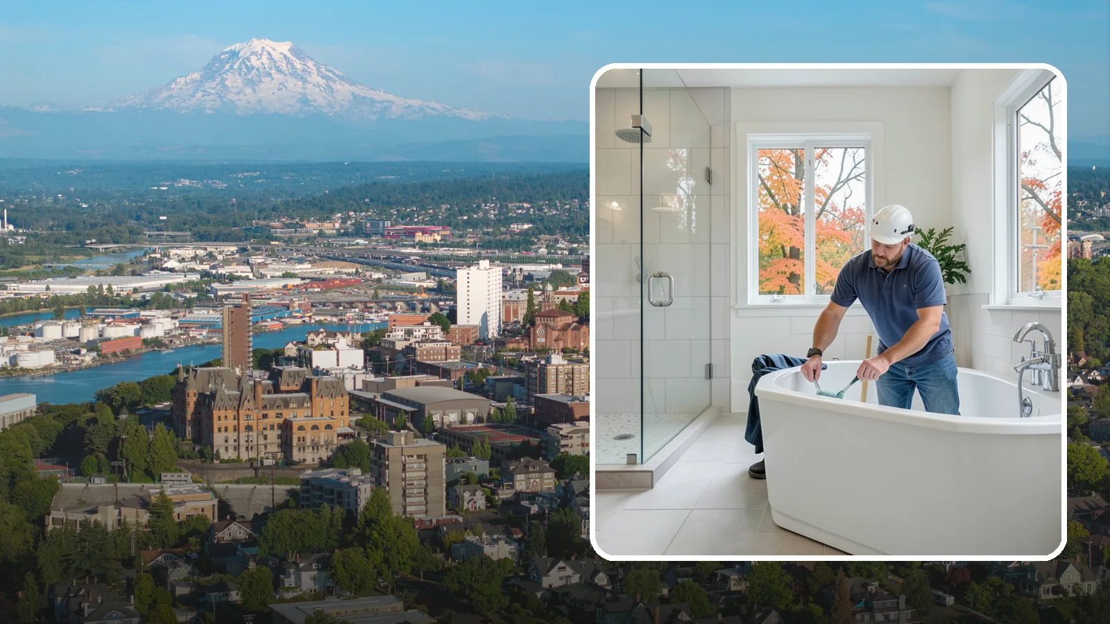 Soaking Tub Installation in Tacoma, Pierce County, WA - A soaking tub installation adds a deep, immersive tub built for long, restful baths.