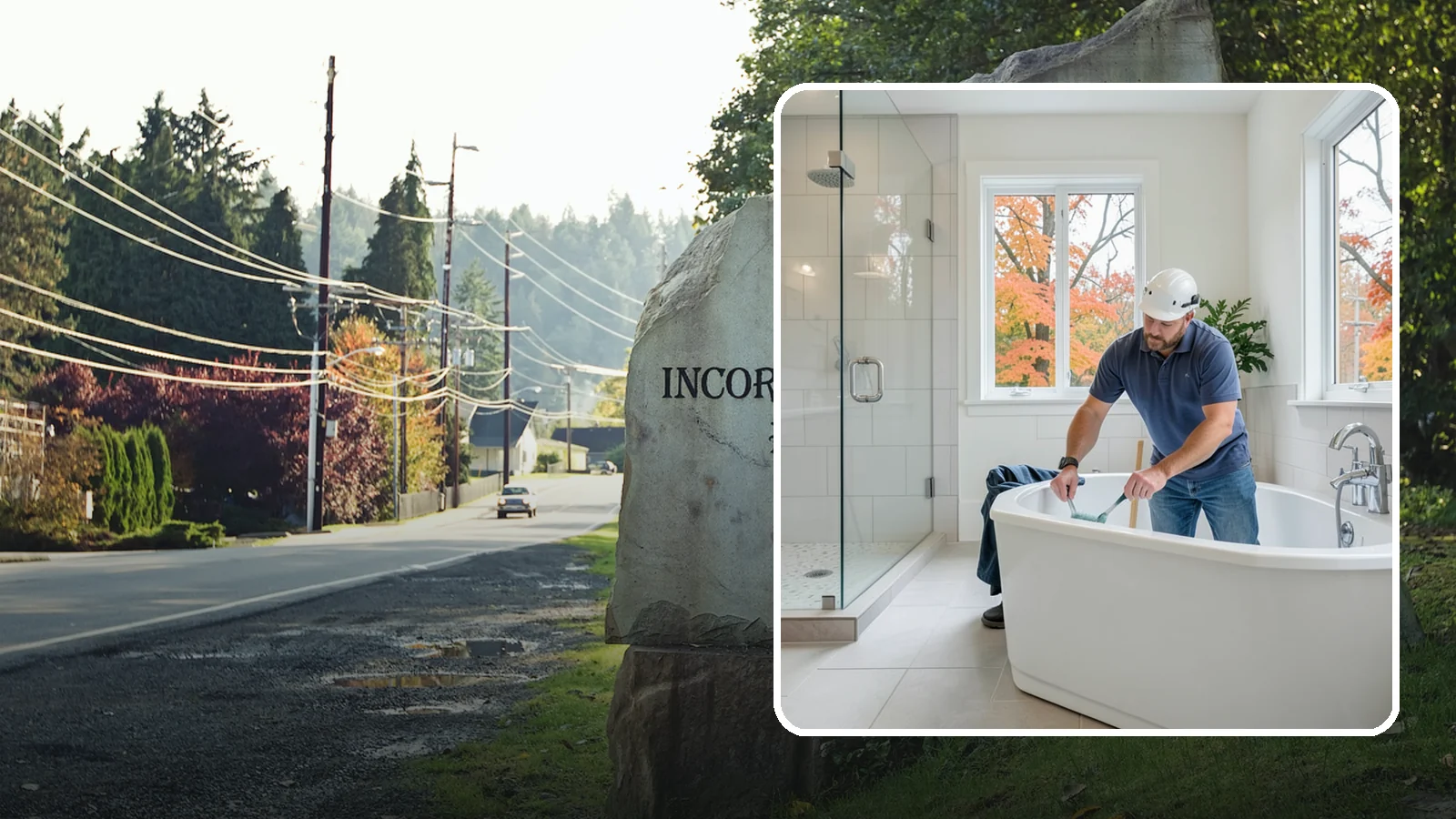 Soaking Tub Installation in Wilkeson, Pierce County, WA - A soaking tub installation adds a deep, immersive tub built for long, restful baths.