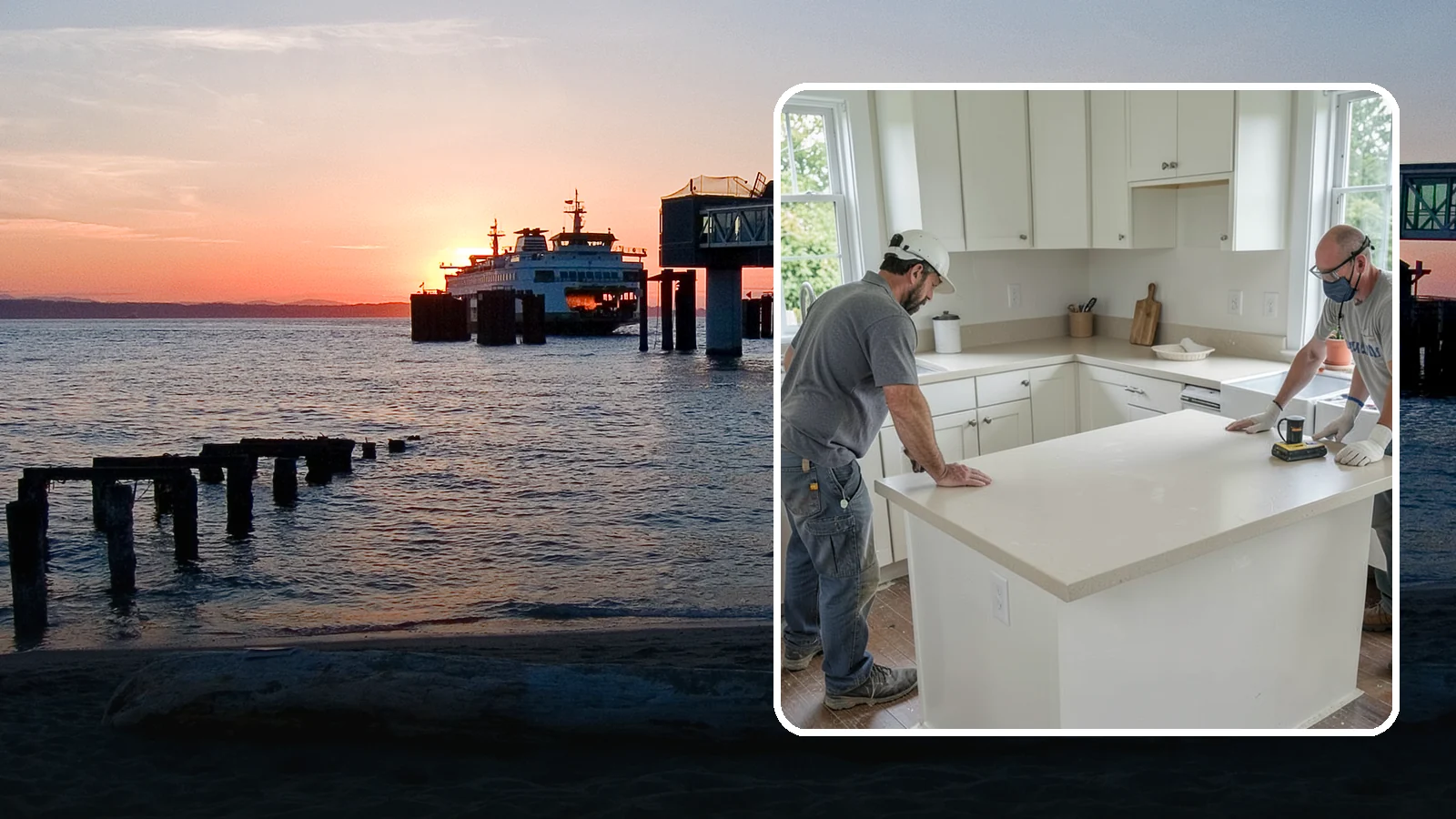 Soapstone Countertop Installation in Edmonds, Snohomish County, WA - Rich soapstone countertop installation offering a soft matte finish with natural heat and stain resistance.