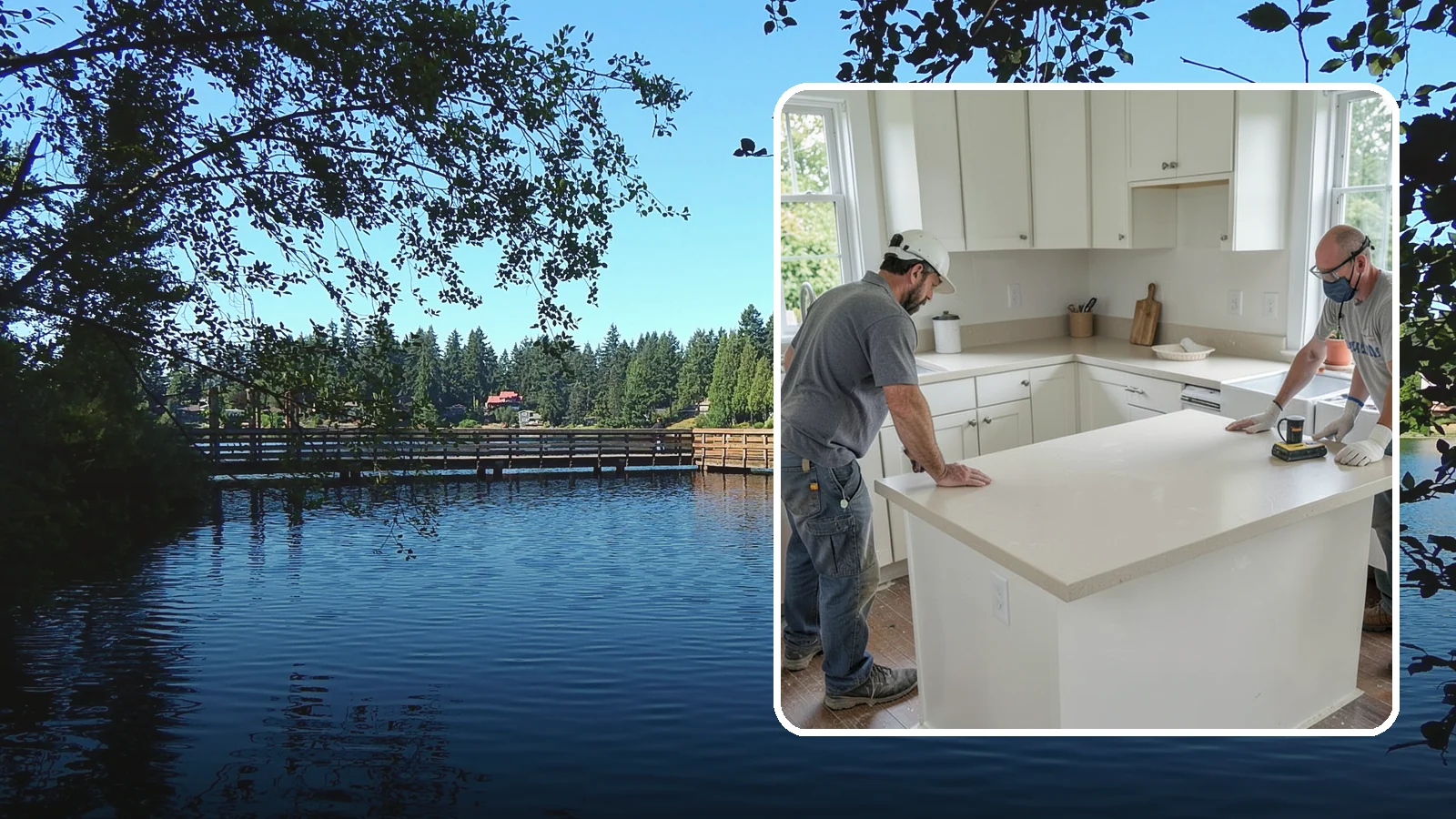 Soapstone Countertop Installation in Federal Way, King County, WA - Rich soapstone countertop installation offering a soft matte finish with natural heat and stain resistance.