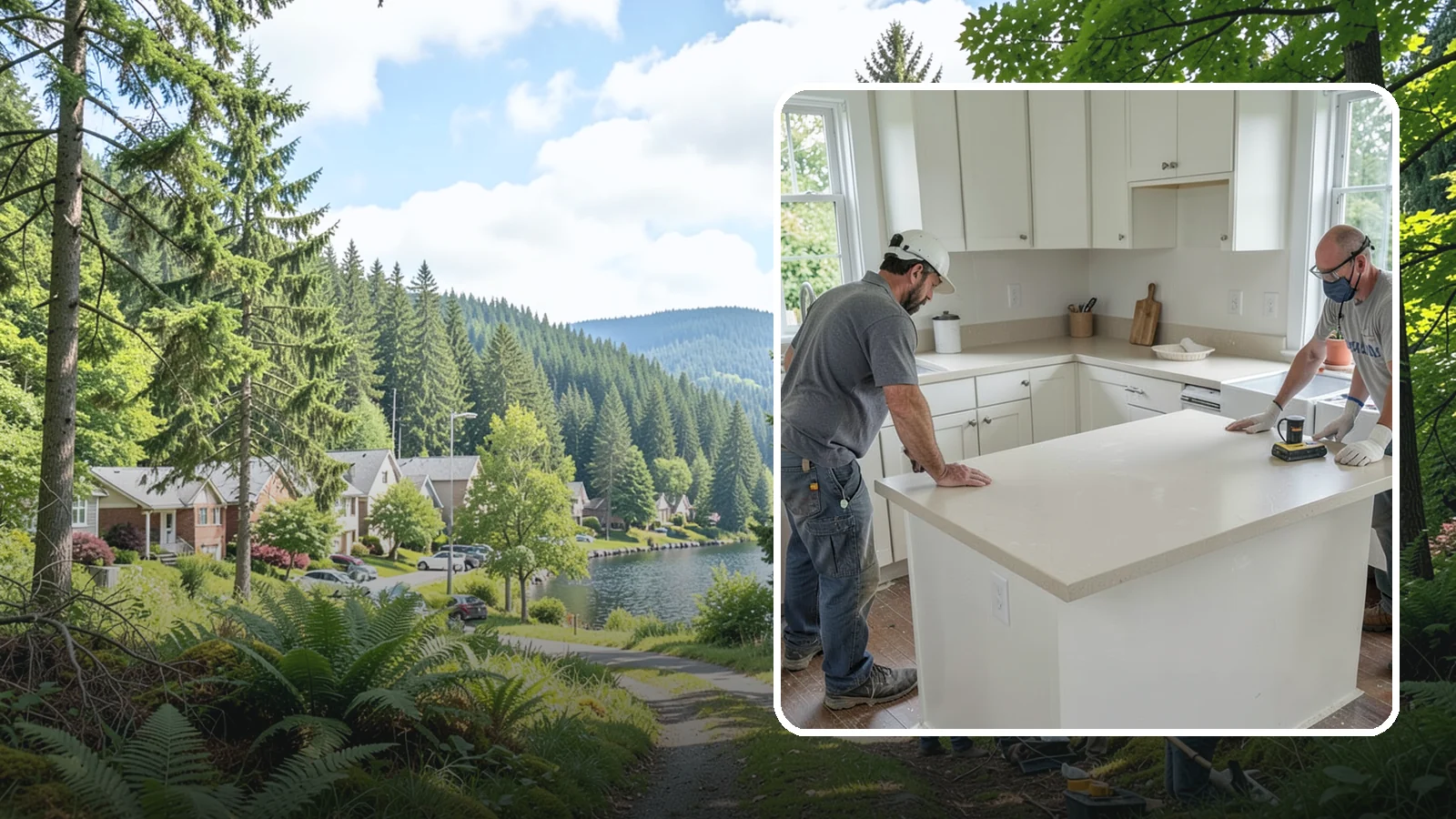 Soapstone Countertop Installation in Lake Forest Park, King County, WA - Rich soapstone countertop installation offering a soft matte finish with natural heat and stain resistance.