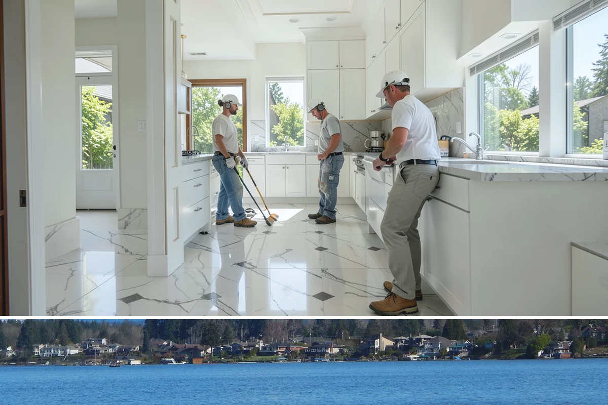 Soapstone Countertop Installation in Lake Stevens, Snohomish County, WA - Soapstone installs indoors year-round, unaffected by the wet Western Washington climate.