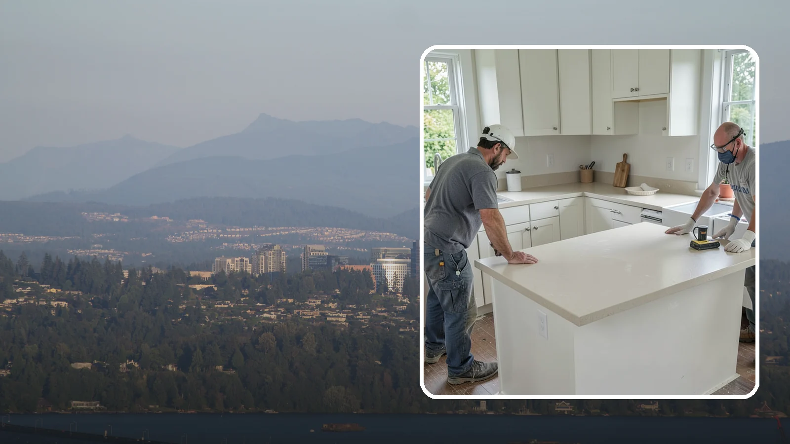 Soapstone Countertop Installation in Medina, King County, WA - Rich soapstone countertop installation offering a soft matte finish with natural heat and stain resistance.