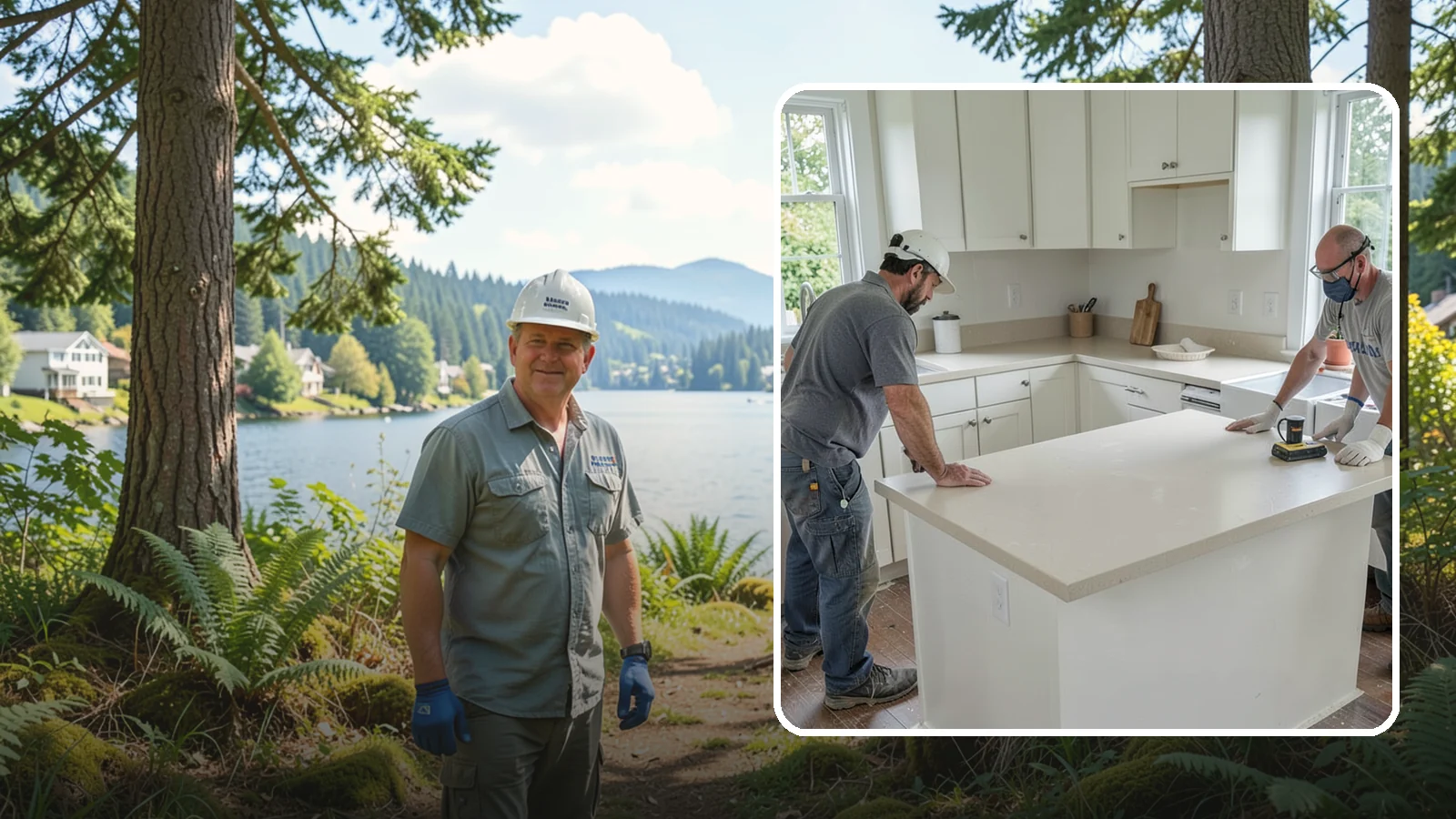 Soapstone Countertop Installation in Milton, King County, WA - Rich soapstone countertop installation offering a soft matte finish with natural heat and stain resistance.