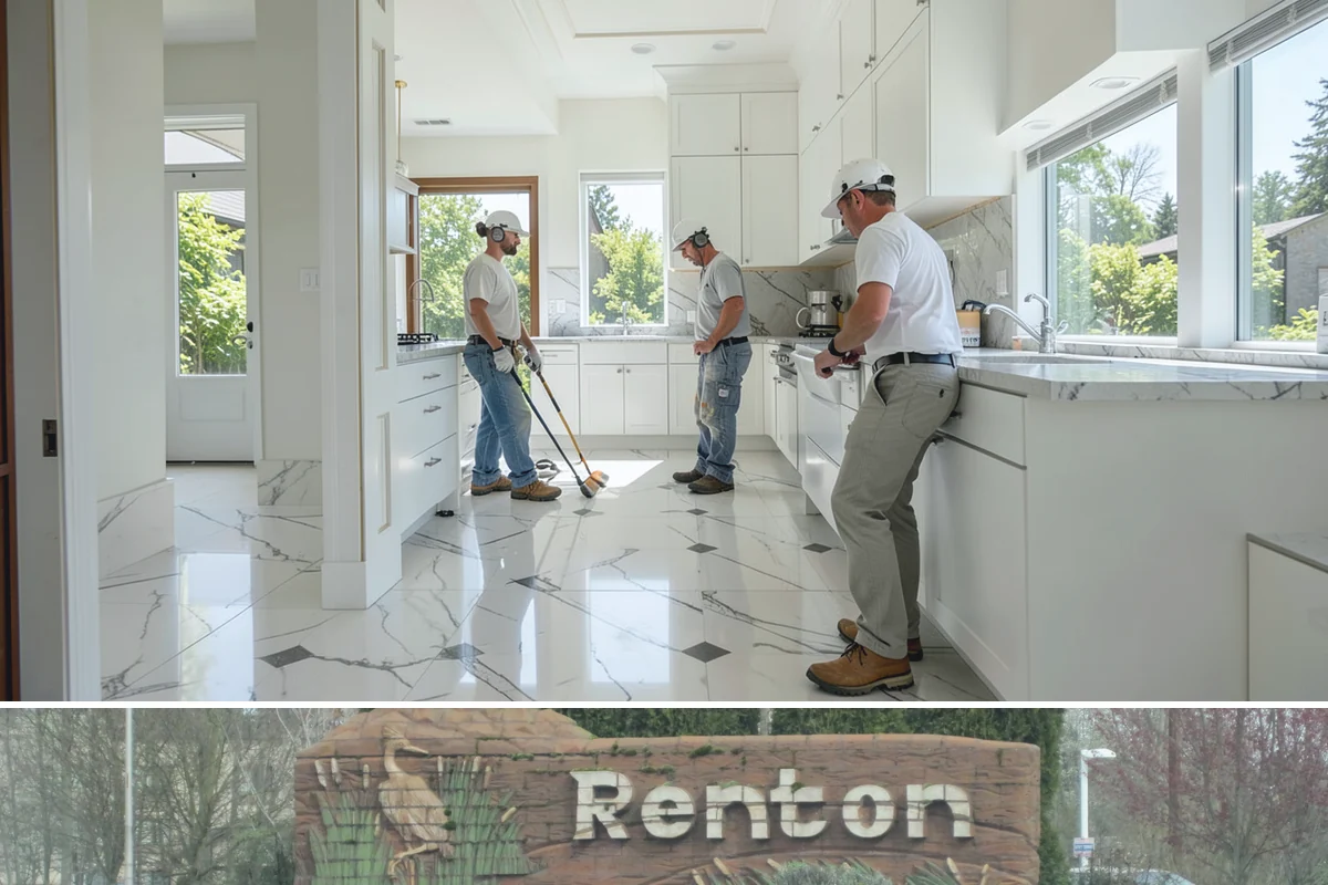 Soapstone Countertop Installation in Renton, King County, WA - Soapstone installs indoors year-round, unaffected by the wet Western Washington climate.