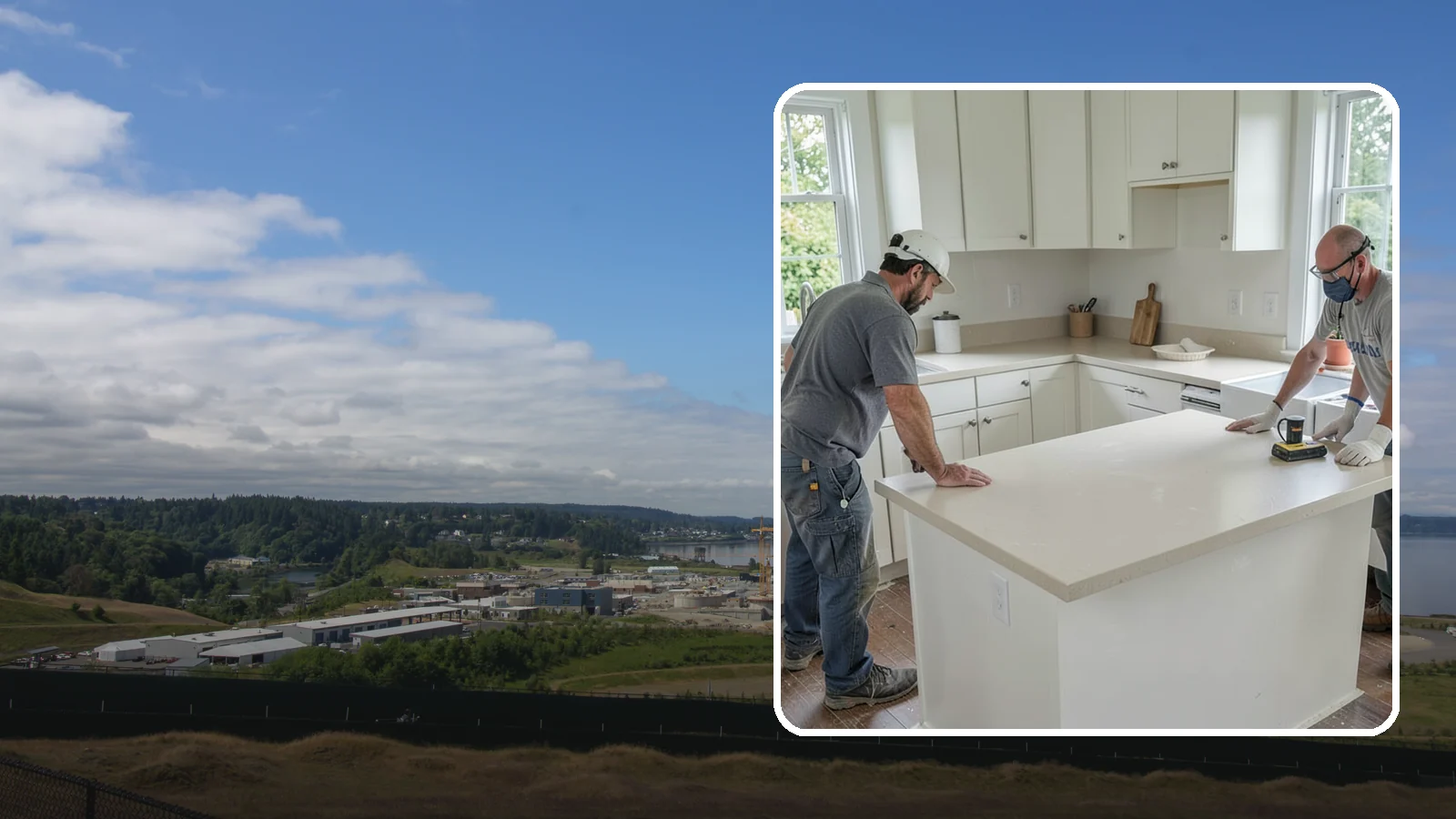 Soapstone Countertop Installation in University Place, Pierce County, WA - Rich soapstone countertop installation offering a soft matte finish with natural heat and stain resistance.