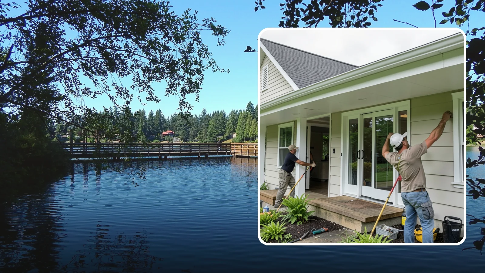 Soffit Repair in Federal Way, King County, WA - Soffit repair that restores the ventilated underside of your eaves and keeps pests out.