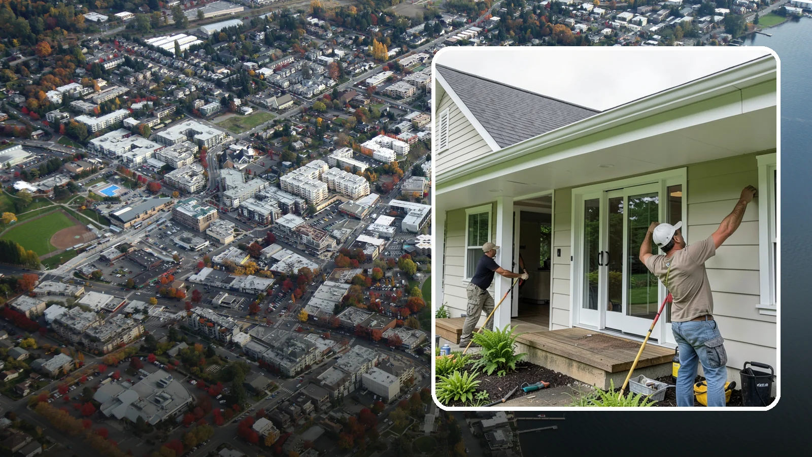 Soffit Repair in Kirkland, King County, WA - Soffit repair that restores the ventilated underside of your eaves and keeps pests out.
