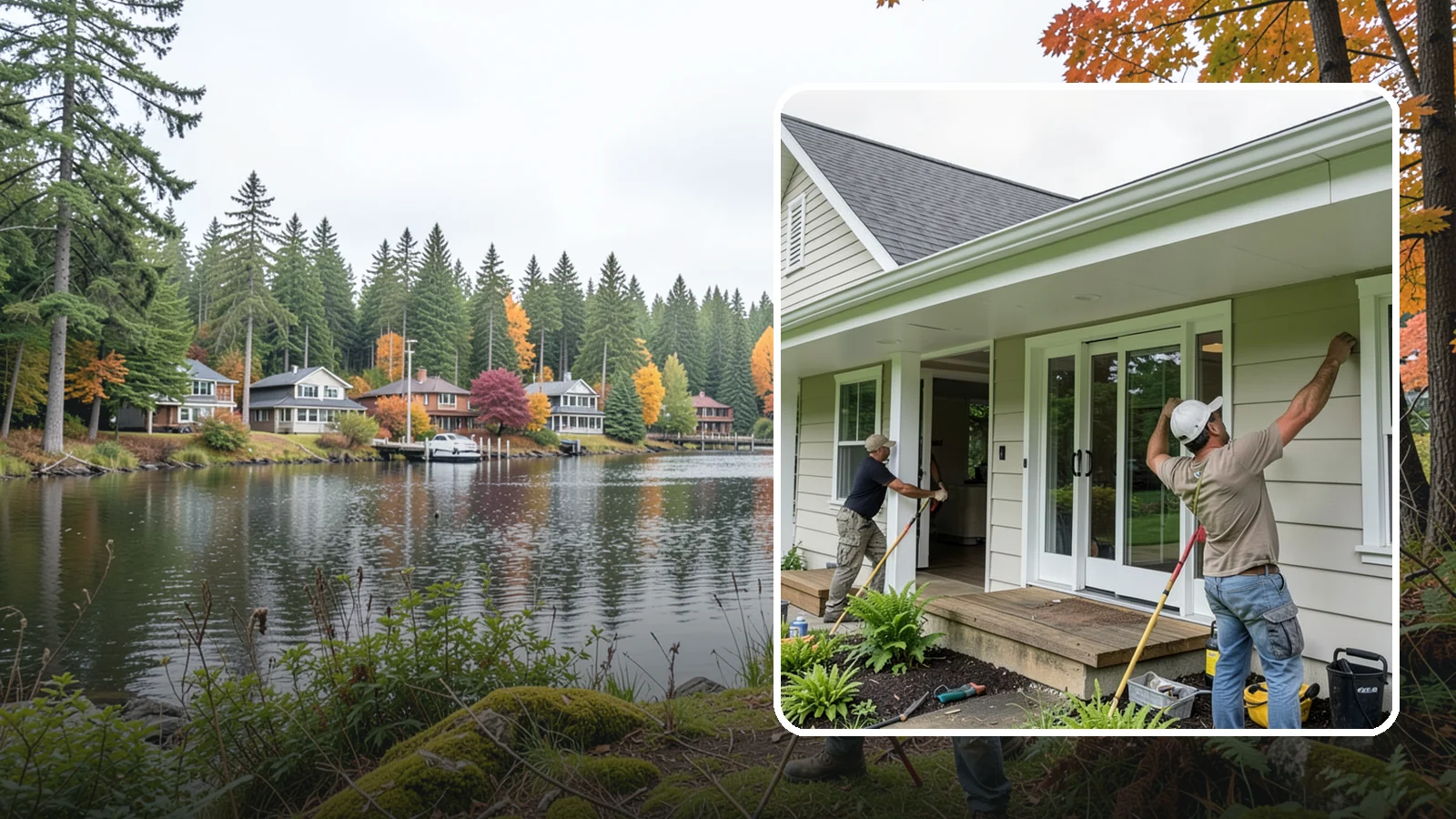 Soffit Repair in La Conner, Skagit County, WA - Soffit repair that restores the ventilated underside of your eaves and keeps pests out.