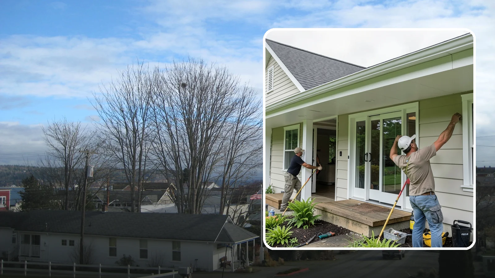 Soffit Repair in Langley, Island County, WA - Soffit repair that restores the ventilated underside of your eaves and keeps pests out.