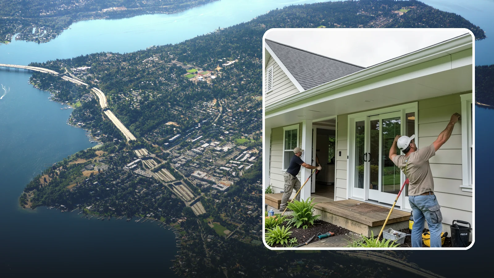 Soffit Repair in Mercer Island, King County, WA - Soffit repair that restores the ventilated underside of your eaves and keeps pests out.