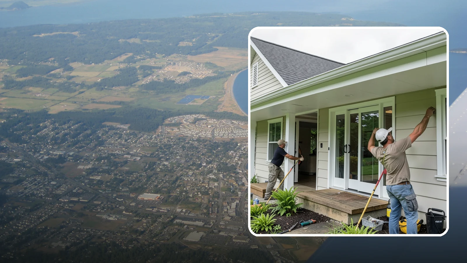 Soffit Repair in Oak Harbor, Island County, WA - Soffit repair that restores the ventilated underside of your eaves and keeps pests out.