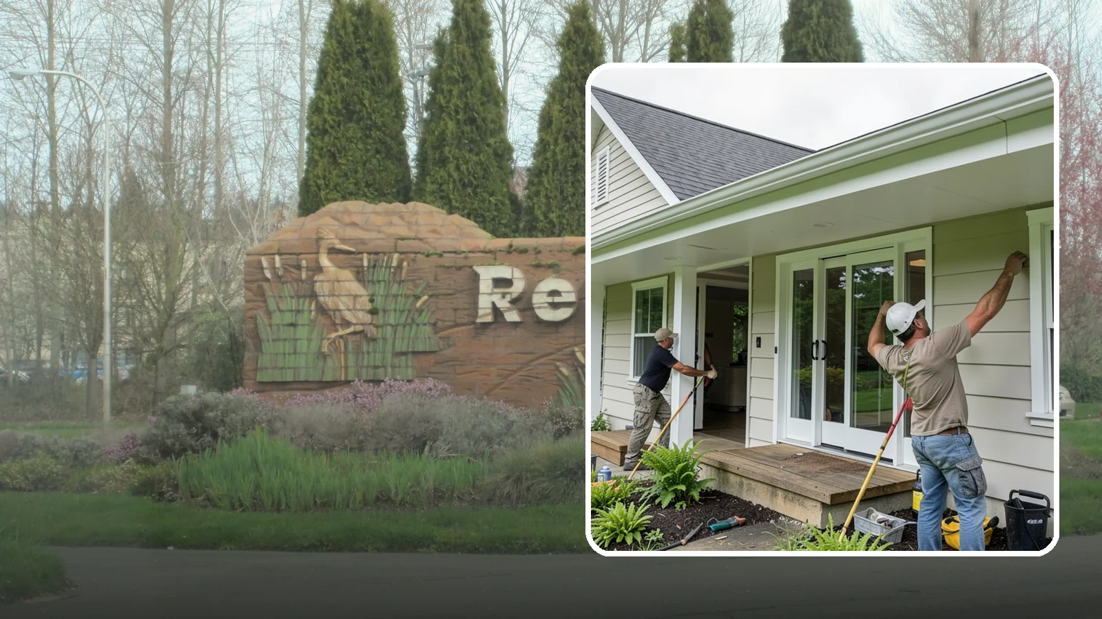 Soffit Repair in Renton, King County, WA - Soffit repair that restores the ventilated underside of your eaves and keeps pests out.