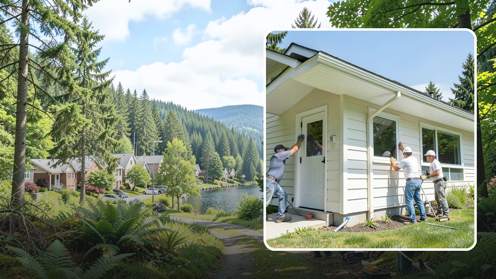 Soffit Replacement in Lake Forest Park, King County, WA - Complete soffit replacement that restores eave ventilation and a clean underside finish.