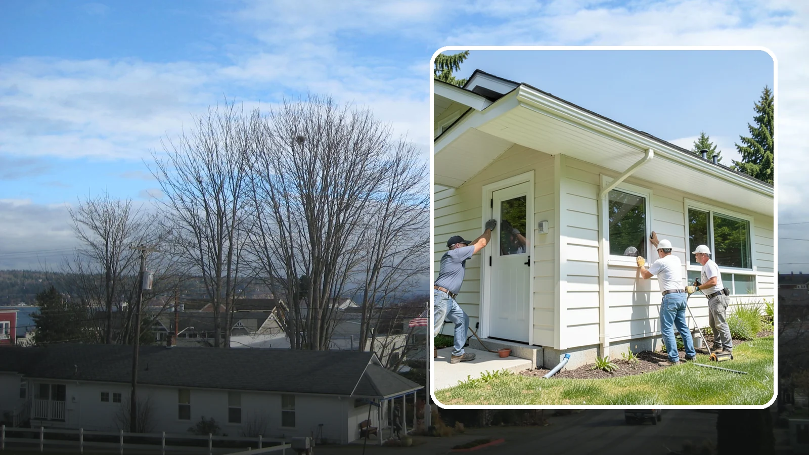 Soffit Replacement in Langley, Island County, WA - Complete soffit replacement that restores eave ventilation and a clean underside finish.