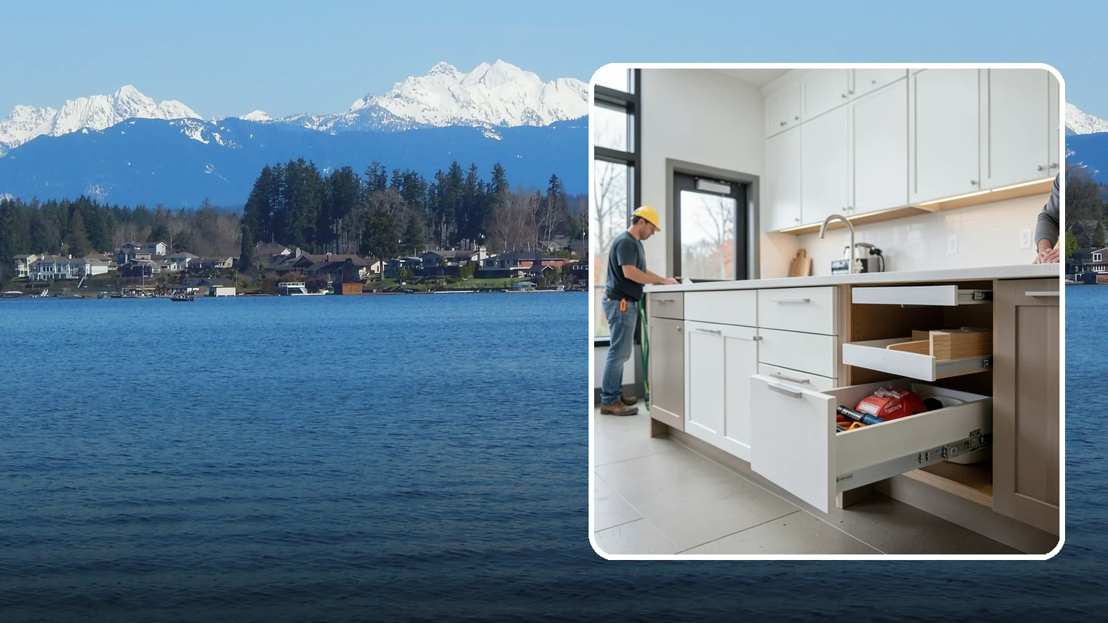 Soft-Close Drawer Upgrade in Lake Stevens, Snohomish County, WA - Replacing standard drawer glides with soft-close slides for smooth, silent, full-extension drawer operation.