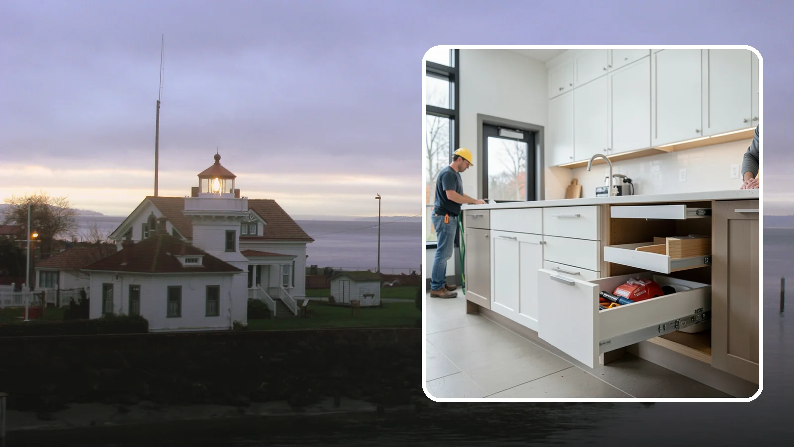 Soft-Close Drawer Upgrade in Mukilteo, Snohomish County, WA - Replacing standard drawer glides with soft-close slides for smooth, silent, full-extension drawer operation.