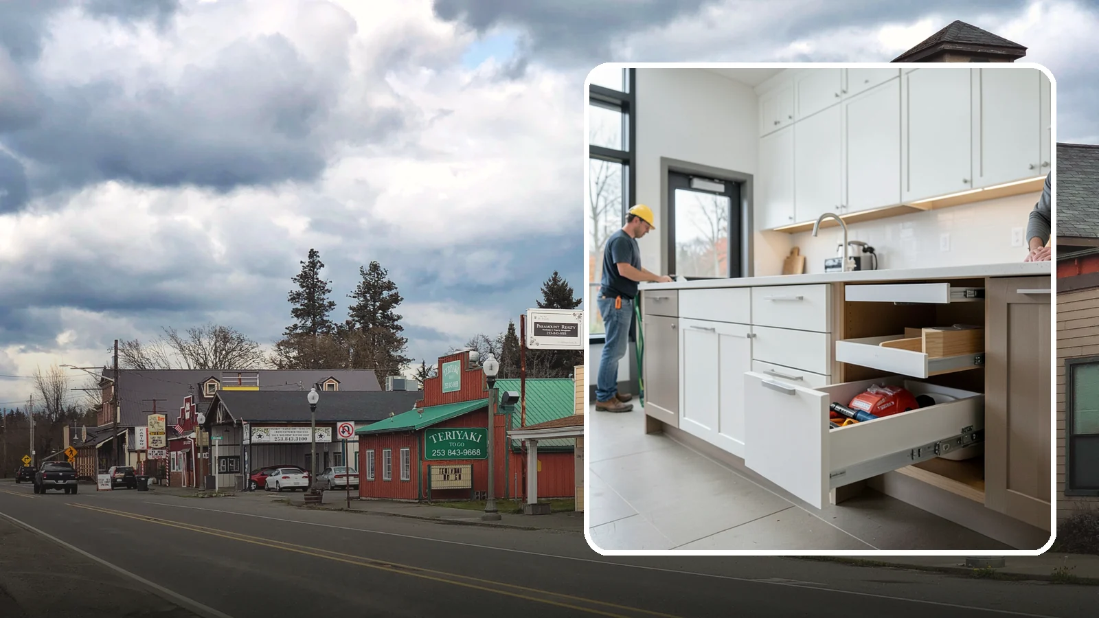 Soft-Close Drawer Upgrade in Roy, Pierce County, WA - Replacing standard drawer glides with soft-close slides for smooth, silent, full-extension drawer operation.