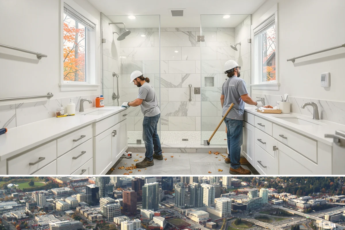 Soft-Close Hinge Installation in Bellevue, King County, WA - This small upgrade can be scheduled any time of year with essentially no seasonal constraints.