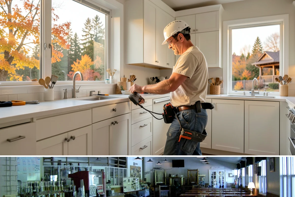 Soft-Close Hinge Installation in Black Diamond, King County, WA - This small upgrade can be scheduled any time of year with essentially no seasonal constraints.