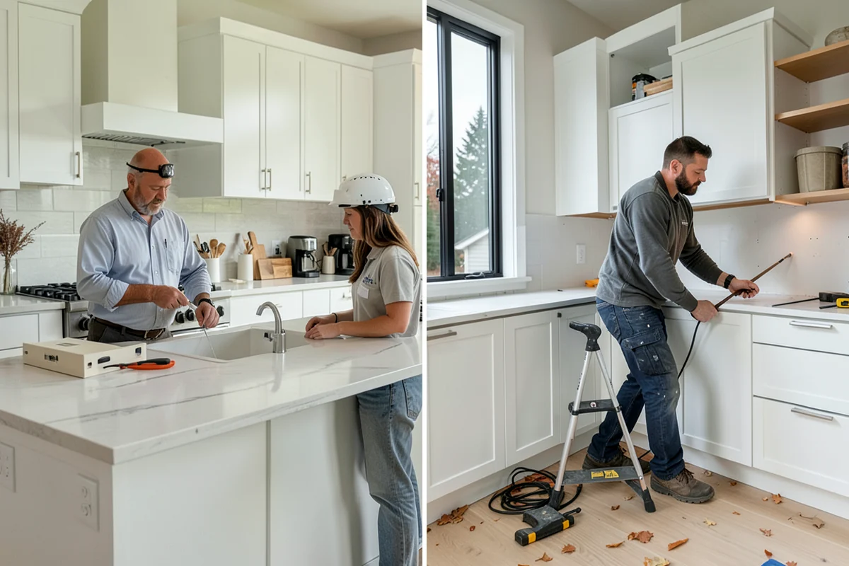 Soft-Close Hinge Installation in Enumclaw, King County, WA - Inspect current doors and hinge configuration