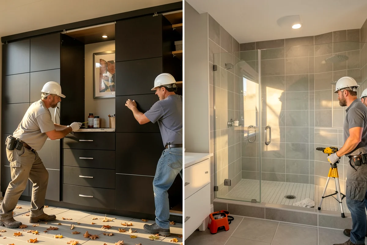 Soft-Close Hinge Installation in Normandy Park, King County, WA - Inspect current doors and hinge configuration