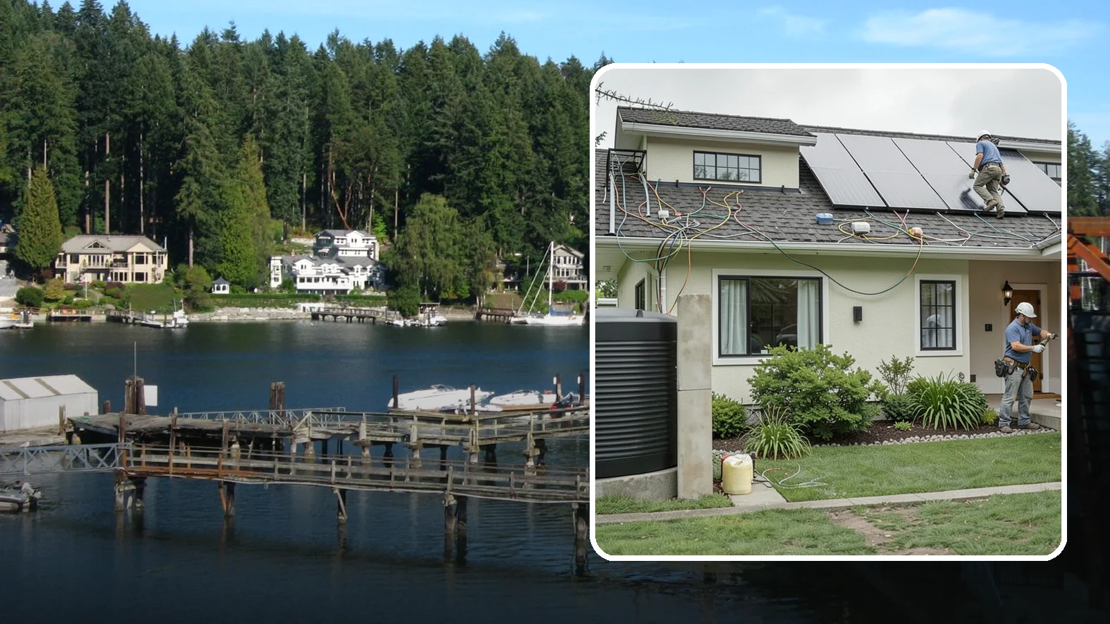 Solar Panel Installation in Gig Harbor, Pierce County, WA - Solar panel installation engineered for Western Washington roofs and our variable sunlight.